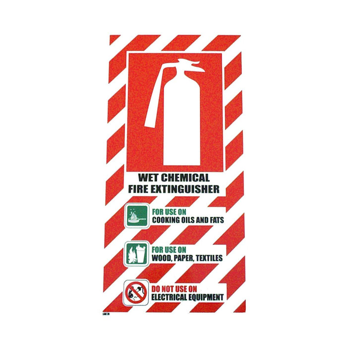 Sign Wet Chemical Extinguisher