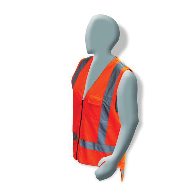 Vest Hi Vis - Orange Zipped