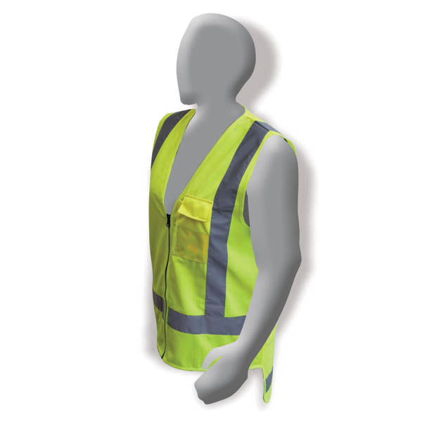 Vest Hi Vis - Yellow Zipped