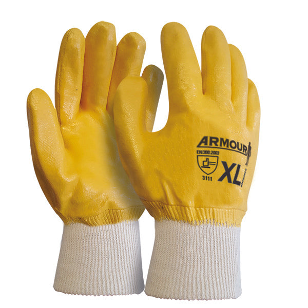 Gloves Nitrile orange Fully Coated Size XL