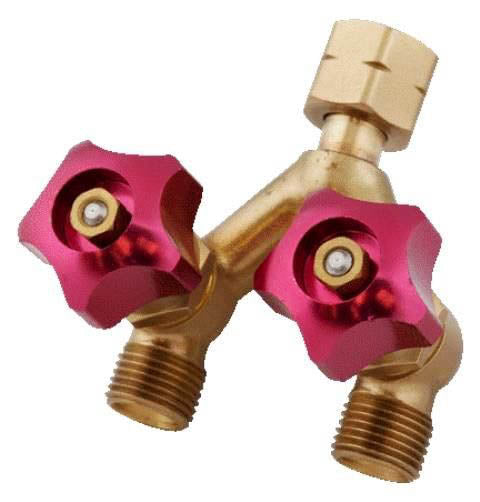 Y piece with valves LH 5/8 UNF