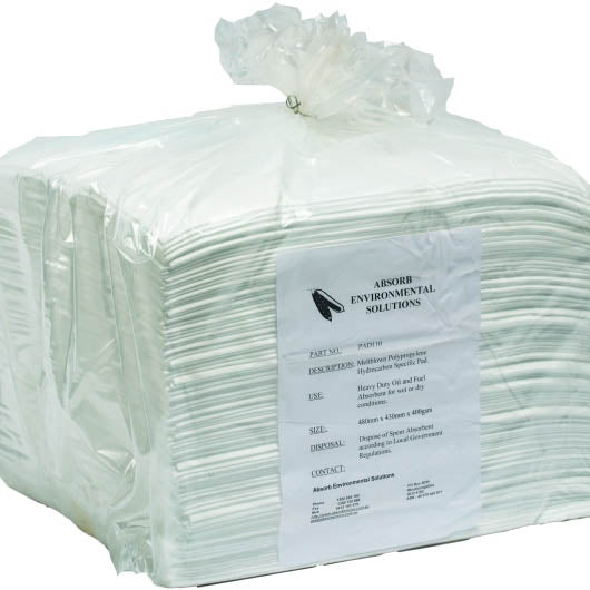 Pads Absorbent Hydrocarbon Heavy Duty 100PK