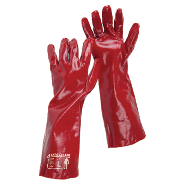 Glove Red PVC Gauntelt 45CM