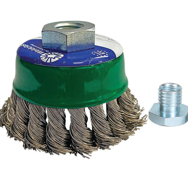 Brush-Cup T/Knot 75mm Multi-Thread S/S